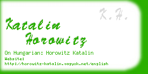 katalin horowitz business card